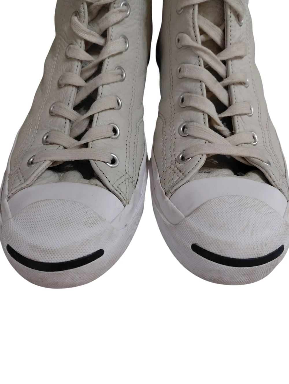 Converse High-Top Sneakers in Off-White/Light Gray - Picture 4 of 10